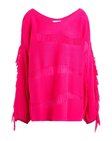GAëLLE Paris Sweater Fuchsia 90% Cotton, 7% Viscose, 2% Polyamide, 1% Metallic fiber