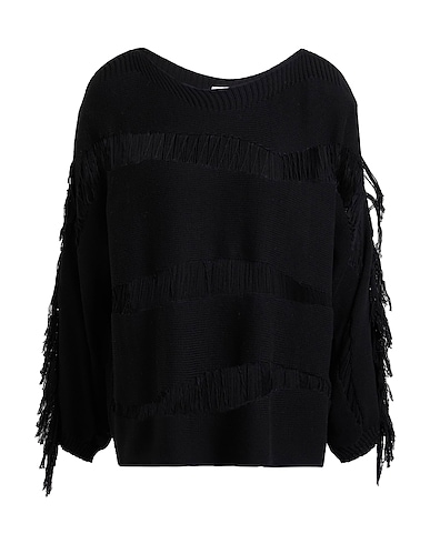 GAëLLE Paris Sweater Black 90% Cotton, 7% Viscose, 2% Polyamide, 1% Metallic fiber