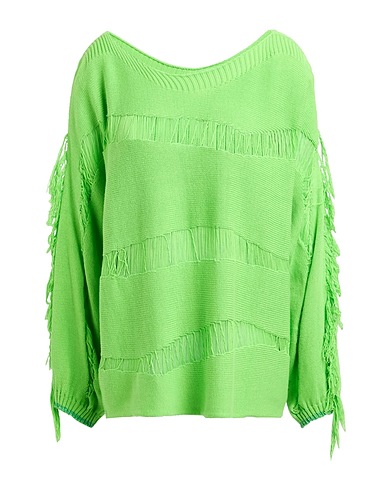 GAëLLE Paris Sweater Lime green 90% Cotton, 7% Viscose, 2% Polyamide, 1% Metallic fiber