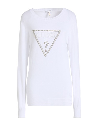 GUESS Jumper White 82% Viscose, 16% Polyamide, 2% Elastane