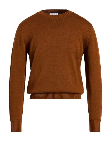 THELAND Pullover Cammello 100% Lana Merino