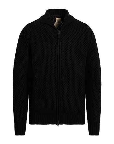 H953 Cardigan Black 100% Merino Wool