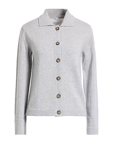 PESERICO Cardigan EASY Grey 83% Wool, 9% Cashmere, 8% Polyester