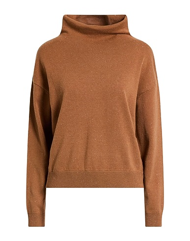 PESERICO Polo neck MARRONE 60% Virgin Wool, 17% Silk, 13% Viscose, 9% Cashmere, 1% Polyester