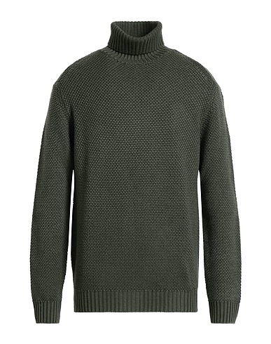 FRADI Turtleneck Military green 100% Virgin Wool