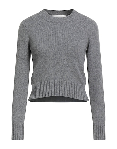 AMI ALEXANDRE MATTIUSSI Kaschmirpullover  Hellgrau 97% Kaschmir, 3% Wolle