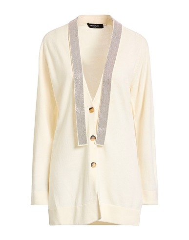 FABIANA FILIPPI Cardigan Ivory 75% Virgin Wool, 15% Silk, 10% Cashmere