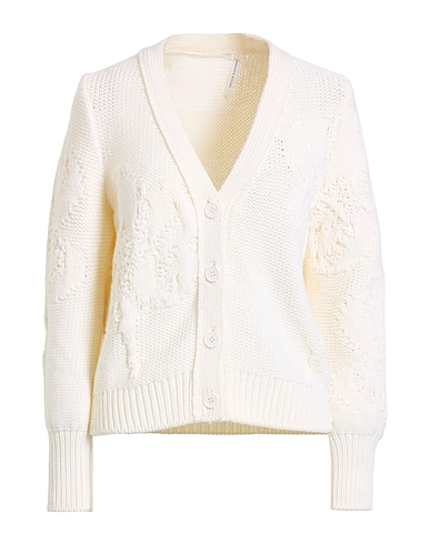 CECILIE BAHNSEN Cardigan Ivory 100% Virgin Wool