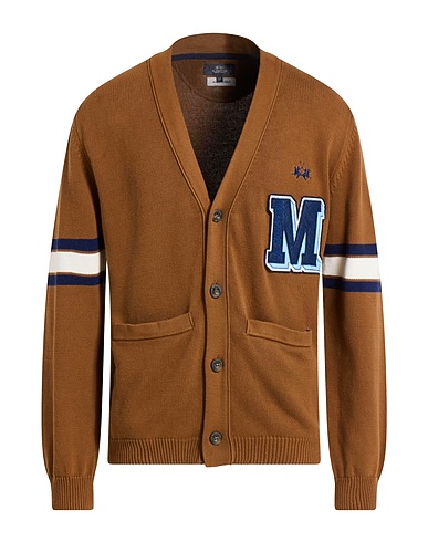 LA MARTINA Cardigan Brown 85% Cotton, 15% Wool