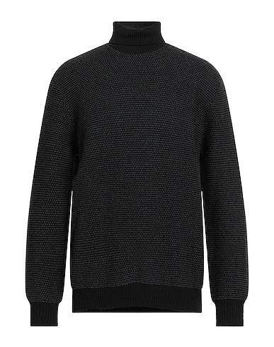 FERRANTE Turtleneck Black 100% Merino Wool