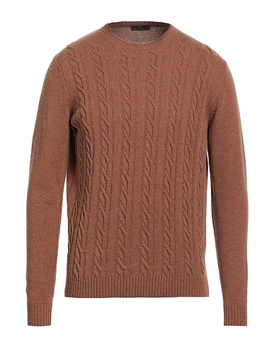 FERRANTE Jumper Camel 100% Merino Wool
