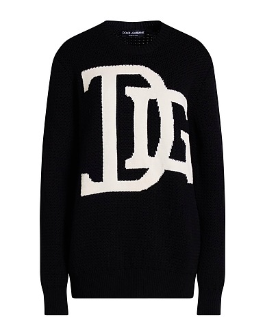 DOLCE&GABBANA Jumper Black 100% Virgin Wool