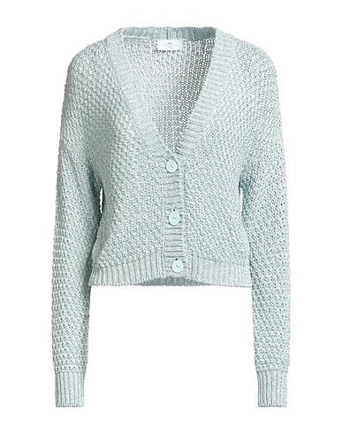 NENETTE Cardigan Light green 80% Viscose, 20% Metallic fiber