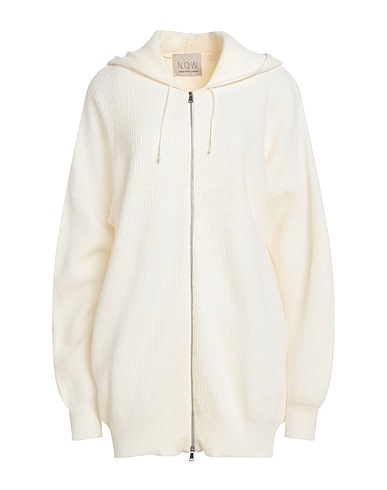 N.O.W. ANDREA ROSATI CASHMERE Cardigan Cream 30% Wool, 30% Viscose, 20% Cashmere, 20% Nylon