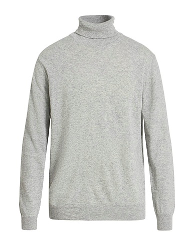 MC2 SAINT BARTH Turtleneck Light grey 35% Wool, 30% Viscose, 20% Cashmere, 15% Polyamide