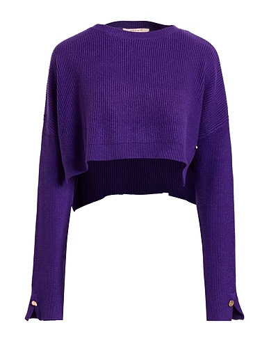 WHITE WISE Jumper Purple 51% Viscose, 28% Polyester, 21% Nylon