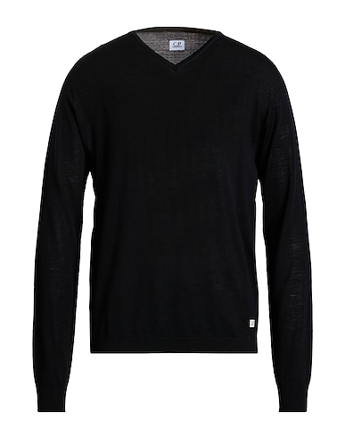 C.P. COMPANY Pullover Nero 100% Lana Vergine