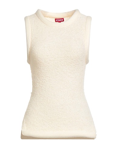 STAUD Sleeveless sweater Ivory 44% Polyester, 31% Wool, 25% Nylon