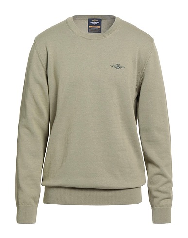 AERONAUTICA MILITARE Sweater ESSENTIAL VERDE SALVIA 100% Cotton