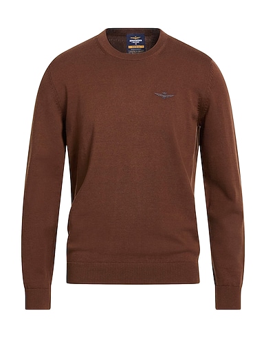 AERONAUTICA MILITARE Sweater ESSENTIAL MARRONE 100% Cotton