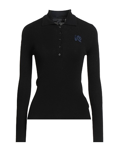 ROCHAS Pullover Nero 100% Lana Vergine