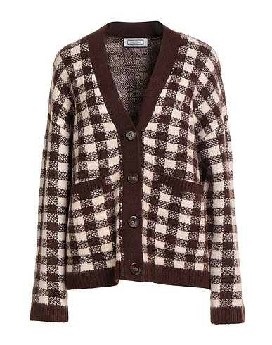 GRETHA Milano Cárdigan Marrón chocolate 40% Viscosa, 35% Poliéster, 25% Lana