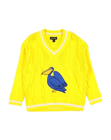 MINI RODINI Sweater Yellow 100% Organic cotton