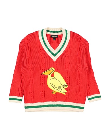 MINI RODINI Pullover Rosso 100% Cotone organico