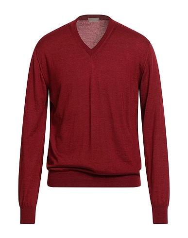 CRUCIANI Cashmere jumper Burgundy 70% Cashmere, 30% Silk