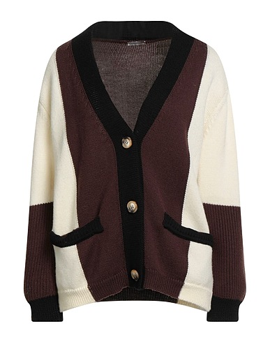 MARELLA Cardigan Dark brown 100% Virgin Wool