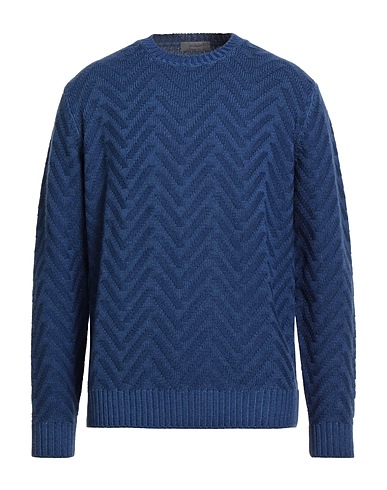 FERRANTE Sweater Navy 100% Merino Wool
