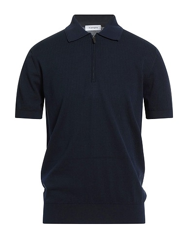 KANGRA Maglia con zip Blu notte 100% Cotone