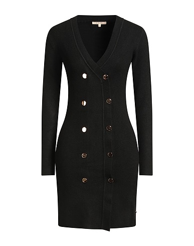 WHITE WISE Minivestido Negro 51% Viscosa, 28% Poliéster, 21% Nailon
