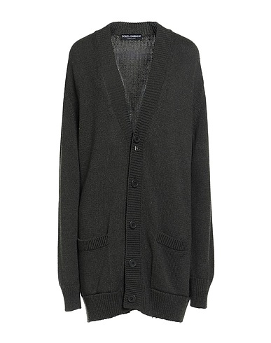 DOLCE&GABBANA Cardigan Vert militaire 82% Viscose, 18% Polyester, Zamak