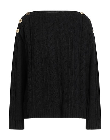 SEMICOUTURE Jumper Black 50% Cotton, 50% Polyamide
