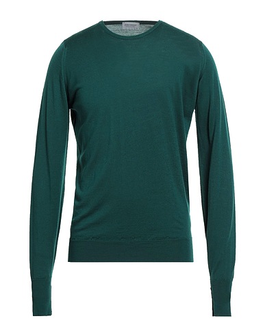 JOHN SMEDLEY Pullover Verde scuro 100% Lana Merino
