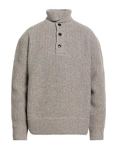 DRIES VAN NOTEN Rollkragenpullover Grau 100% Schurwolle