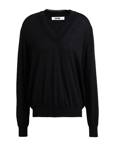 GRIFONI Pullover Schwarz 100% Schurwolle
