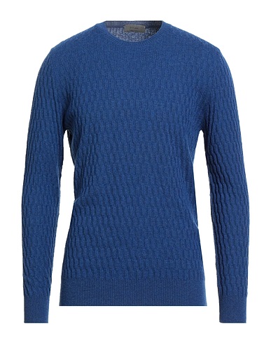 FERRANTE Pullover Blu 100% Lana Merino