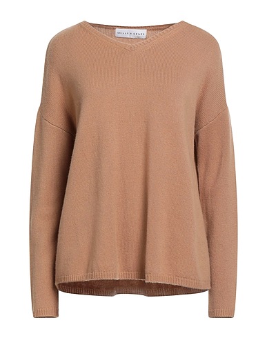 SKILLS & GENES Cashmere jumper Camel 100% Cashmere