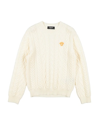 VERSACE YOUNG Sweater Ivory 100% Virgin Wool