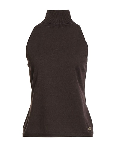 TWINSET Sleeveless sweater Dark brown 72% Viscose, 28% Polyester