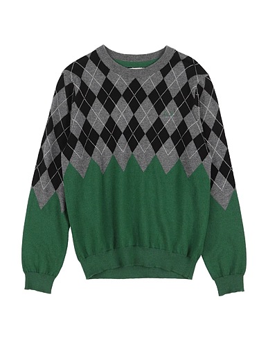 SUN 68 Pullover Grün 50% Merinowolle, 50% Baumwolle