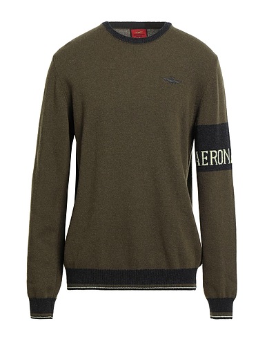 AERONAUTICA MILITARE Свитер Зелёный милитари 100% Шерсть