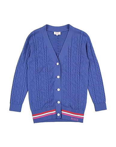 PUCCI Cardigan Purple 84% Cotton, 16% Cashmere, Polyamide, Elastane