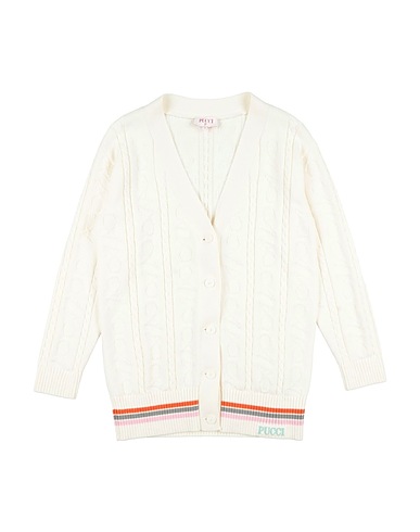 PUCCI Cardigan Off white 84% Cotton, 16% Cashmere, Polyamide, Elastane