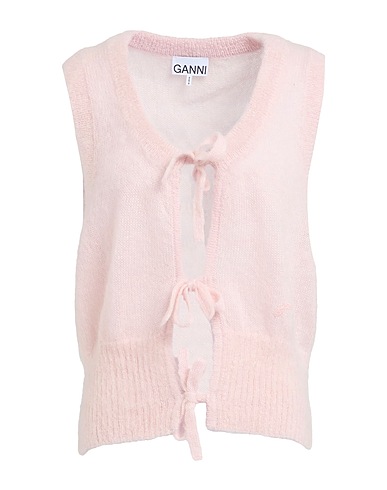 GANNI Cardigan Light pink 55% Mohair wool, 29% Polyacrylic, 16% Merino Wool
