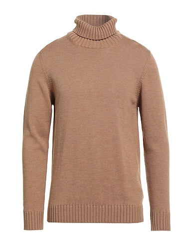 PIACENZA CASHMERE 1733 Turtleneck Light brown 100% Virgin Wool
