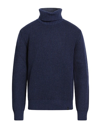 FAY Polo neck Blue 100% Virgin Wool