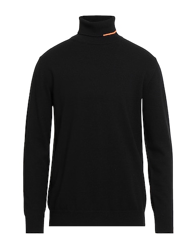 SUNS BOARDS Rollkragenpullover Schwarz 100% Wolle